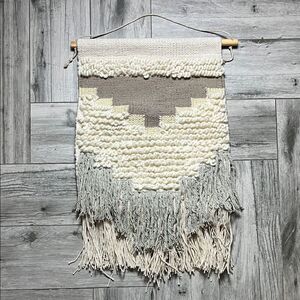 Handcrafted Cream and Gray Wall Hanging